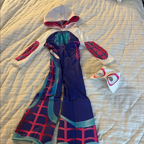 Marvel Ghost Spider Kids Costume - Purple/Pink/Blue Sz 3-4 - Picture 2 of 8
